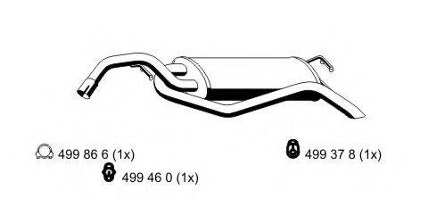 FORD 1019419 Глушник вихлопних газів кінцевий