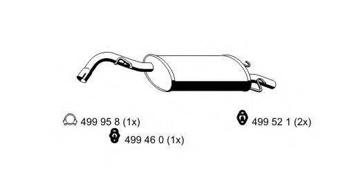 FORD 1019422 Глушник вихлопних газів кінцевий