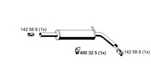 BOSAL 227-009 Середній глушник вихлопних газів