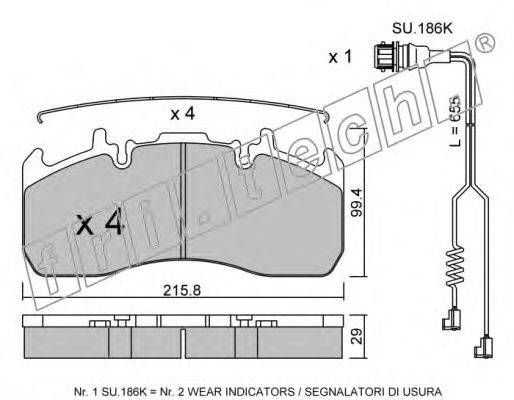 FRI.TECH. 8241W Комплект гальмівних колодок, дискове гальмо