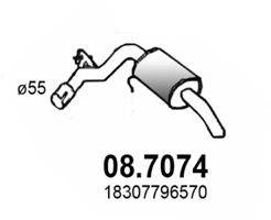 BOSAL 247-011 Глушник вихлопних газів кінцевий