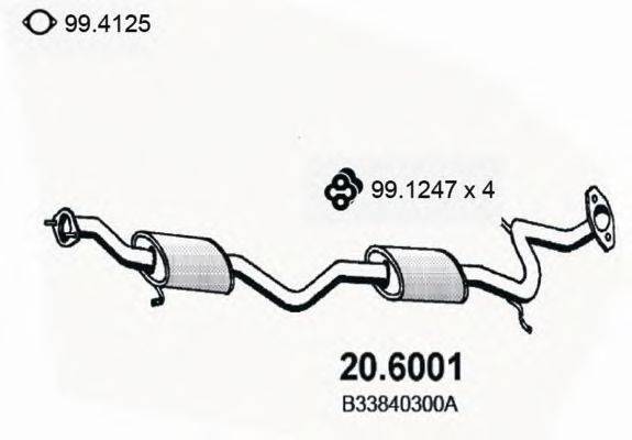 IMASAF 40.20.09 Середній глушник вихлопних газів