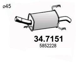 WALKER 23652 Глушник вихлопних газів кінцевий