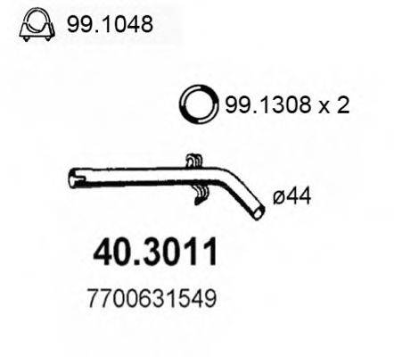 ASSO 403011 Труба вихлопного газу