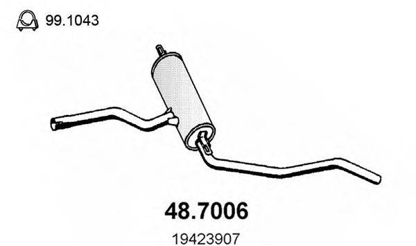 WALKER 01835 Глушник вихлопних газів кінцевий