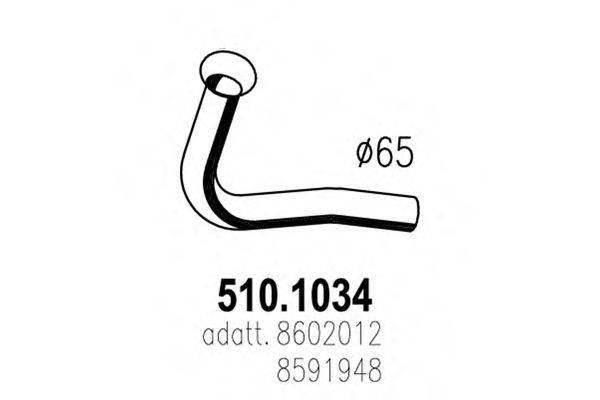 DINEX 28144 Труба вихлопного газу