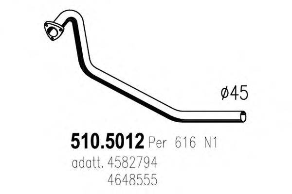 IMASAF 75.71.02 Труба вихлопного газу