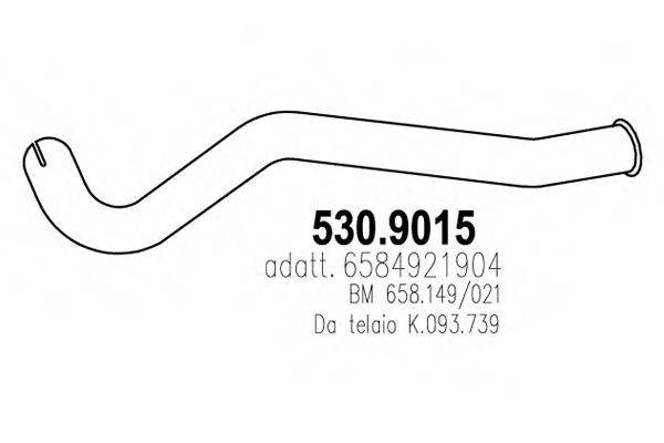 DINEX 53787 Труба вихлопного газу