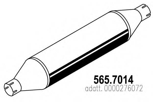 DINEX 64397 Середній/кінцевий глушник ОГ