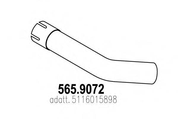 DINEX 64606 Труба вихлопного газу