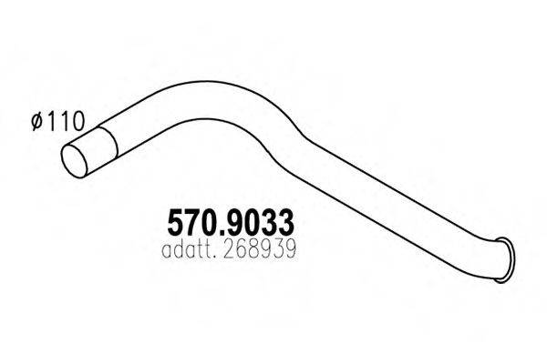 DINEX 68629 Труба вихлопного газу