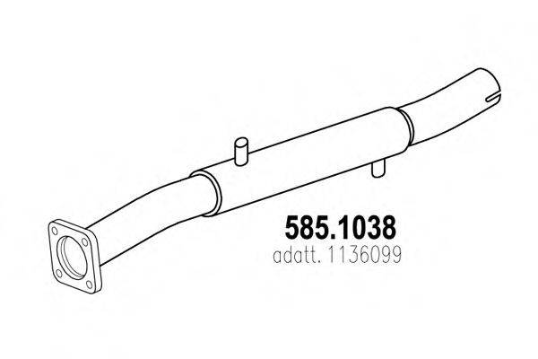 DINEX 80152 Труба вихлопного газу