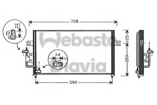 WEBASTO TSP0225286 Конденсатор, кондиціонер