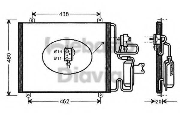 WEBASTO TSP0225365 Конденсатор, кондиціонер
