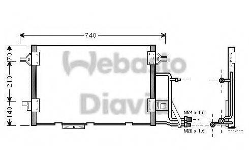 WEBASTO TSP0225183 Конденсатор, кондиціонер