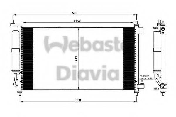 WEBASTO TSP0225564 Конденсатор, кондиціонер