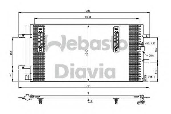 DELPHI TSP0225671 Конденсатор, кондиціонер
