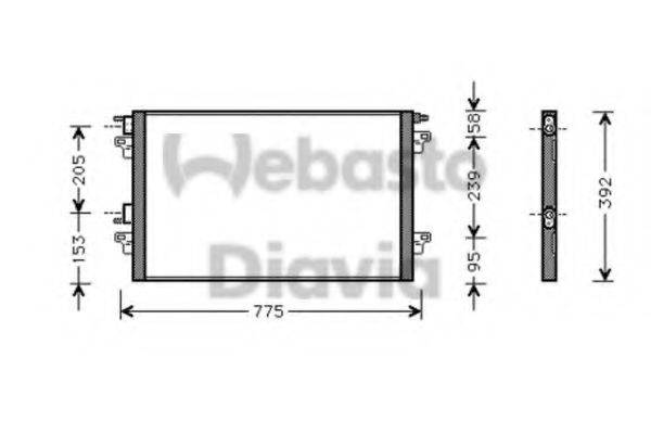 WEBASTO TSP0225619 Конденсатор, кондиціонер