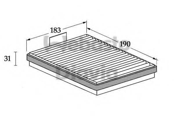 WEBASTO TSP0325036 Фільтр, повітря у внутрішньому просторі