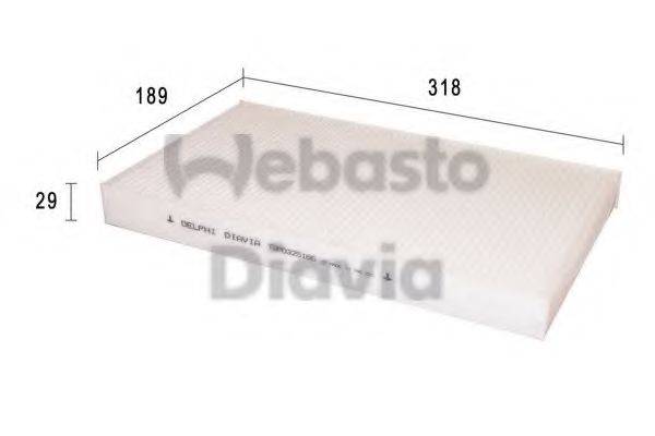 WEBASTO TSP0325166 Фільтр, повітря у внутрішньому просторі