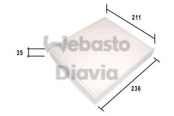 WEBASTO TSP0325180 Фільтр, повітря у внутрішньому просторі