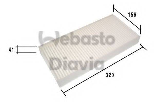 WEBASTO TSP0325183 Фільтр, повітря у внутрішньому просторі