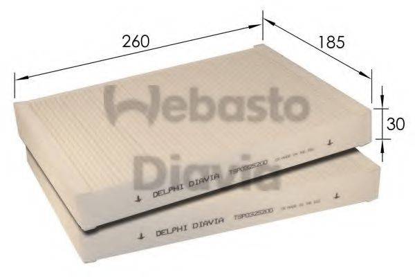 WEBASTO TSP0325200 Фільтр, повітря у внутрішньому просторі