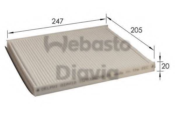 WEBASTO TSP0325209 Фільтр, повітря у внутрішньому просторі