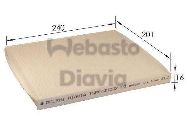 WEBASTO TSP0325222 Фільтр, повітря у внутрішньому просторі