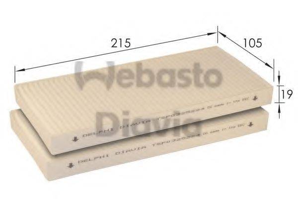 WEBASTO TSP0325224 Фільтр, повітря у внутрішньому просторі