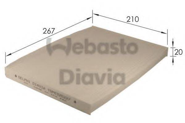 WEBASTO TSP0325227 Фільтр, повітря у внутрішньому просторі