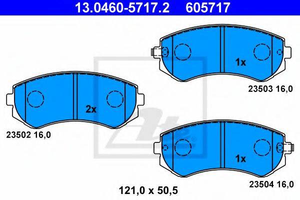 PEX 7.518 Комплект гальмівних колодок, дискове гальмо