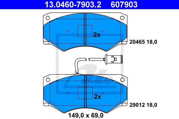 PEX 7.018 Комплект гальмівних колодок, дискове гальмо