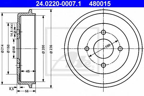 CIFAM 700-041 Гальмівний барабан