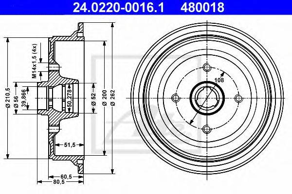 PEX 15.0091 Гальмівний барабан