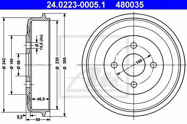 CIFAM 700-042 Гальмівний барабан