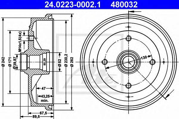 PEX 150082 Гальмівний барабан