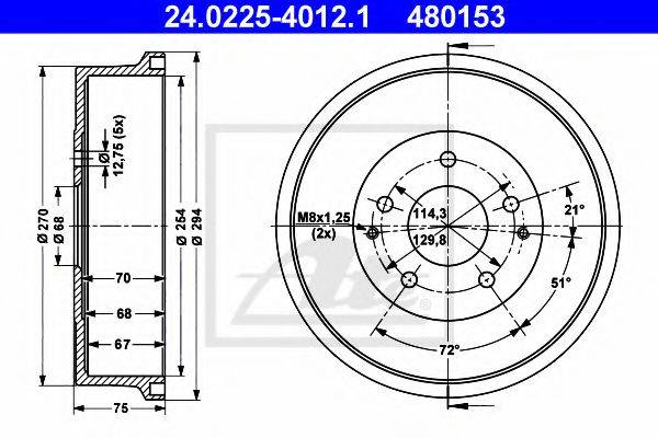OMC 100280 Гальмівний барабан