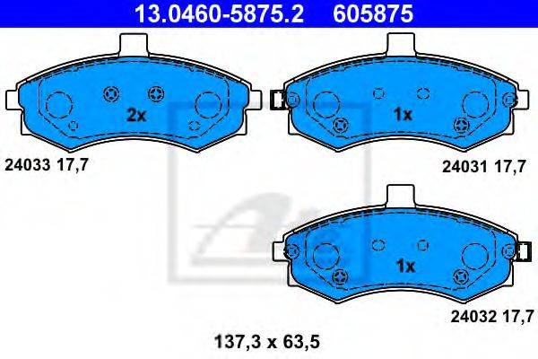 PEX 7682 Комплект гальмівних колодок, дискове гальмо