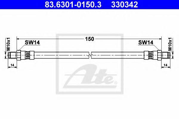 PAGID 84005 Гальмівний шланг