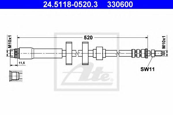 PEX 32909 Гальмівний шланг