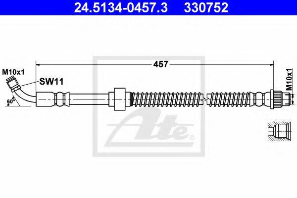 BREMBO T68074 Гальмівний шланг