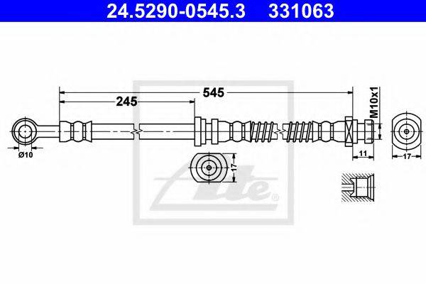 ATE 331063 Гальмівний шланг