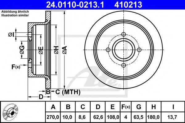 VALEO DF261 гальмівний диск