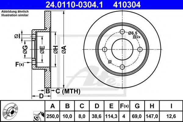 FEBI BILSTEIN 22834 гальмівний диск