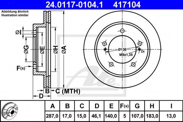 CIFAM 800501 гальмівний диск
