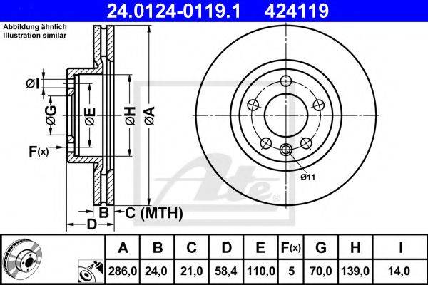 OPEL 90487103 гальмівний диск