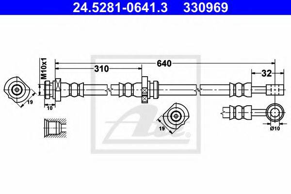 PEX 89.0063 Гальмівний шланг