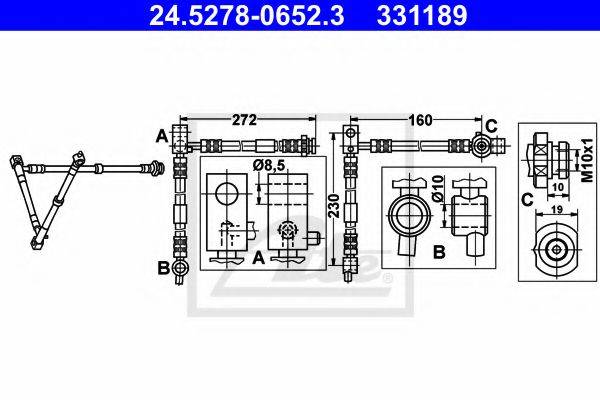 PEX 89.0045 Гальмівний шланг