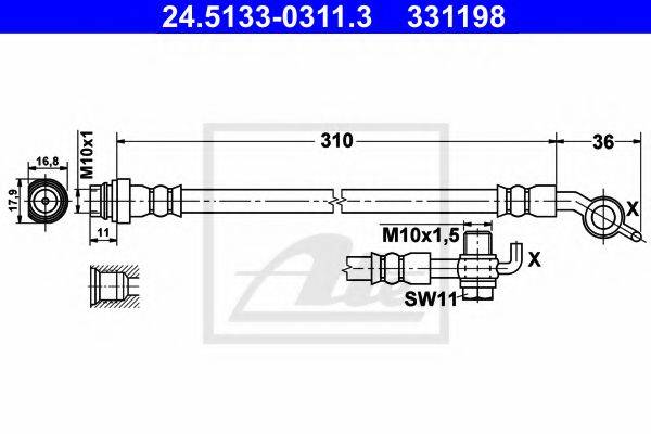 FORD 1436637 Гальмівний шланг